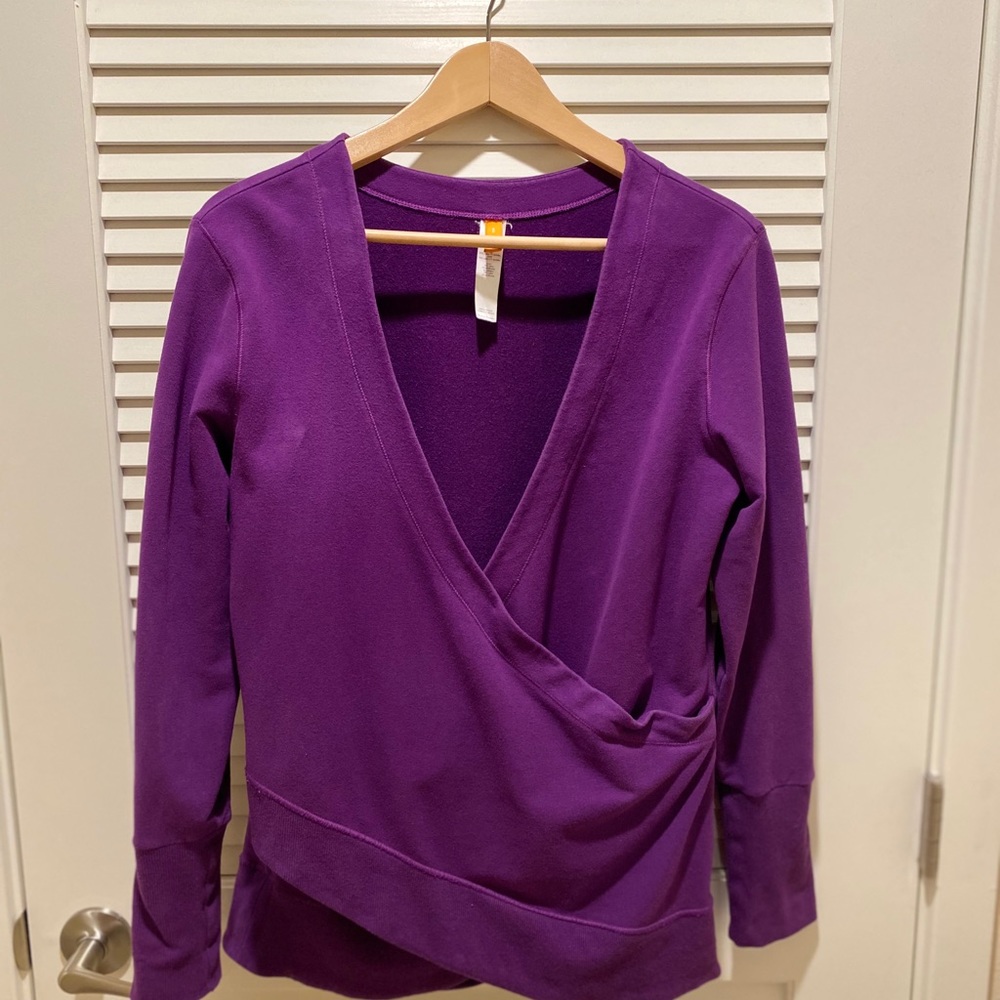 Lucy Activewear Wrap Sweatshirt (Purple)